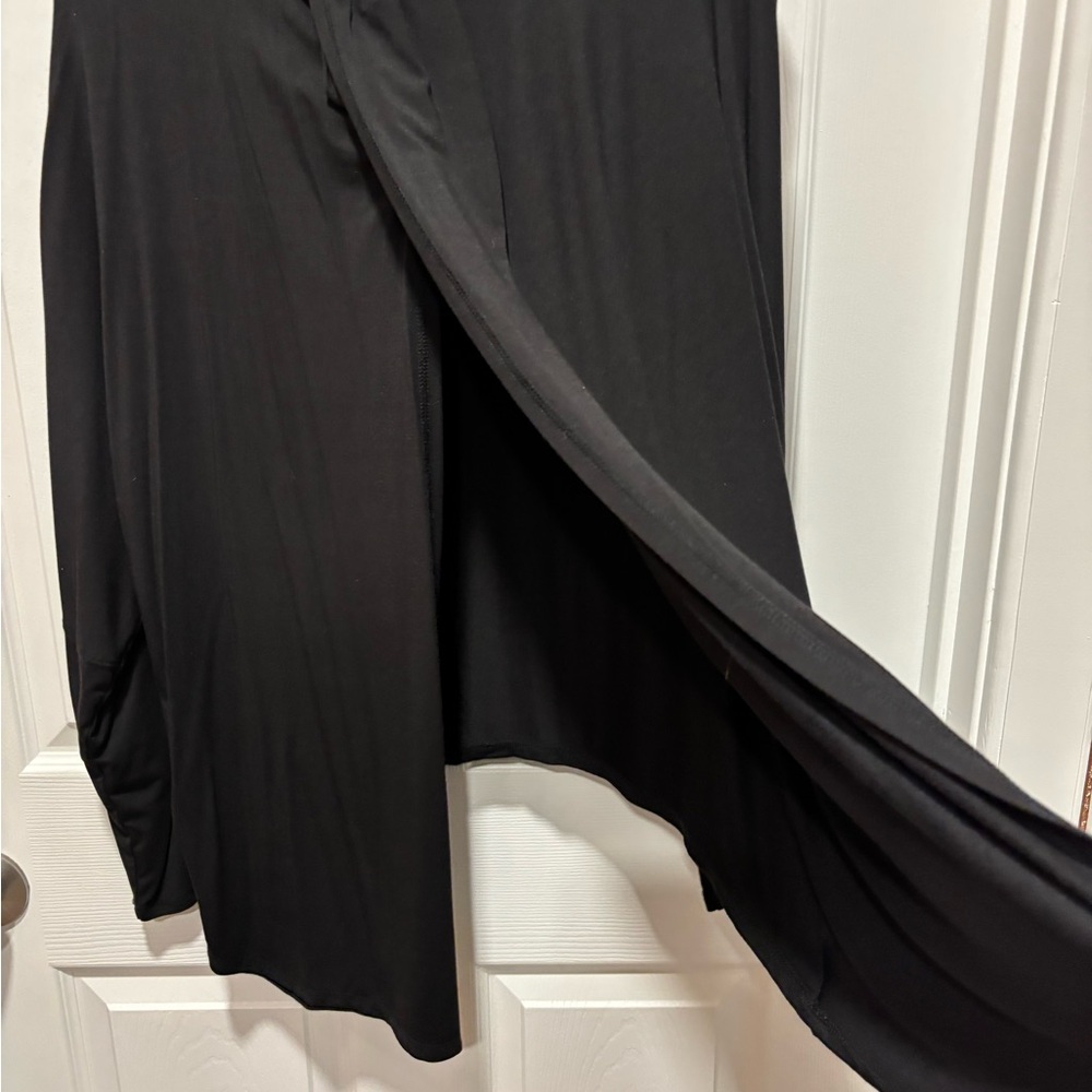 Matilda Jane Black Women's Hi-Low, Back Slit Top - Picture 4 of 7